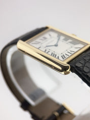 Cartier Tank Solo 18k Yellow Gold Silver Dial 27mm Quartz Men's Watch W1018855