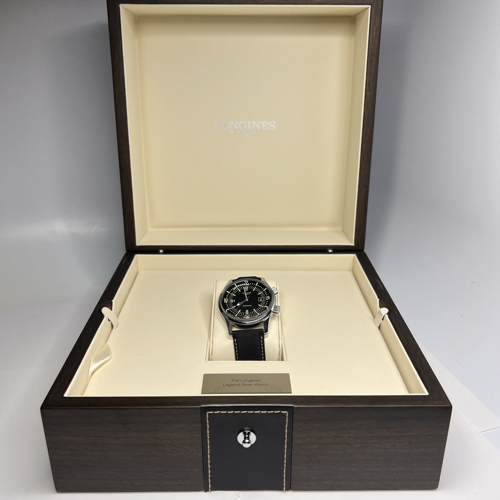Longines Legend Diver 42mm Black Dial Mens Automatic Date Watch L3.674.4 w/ Box