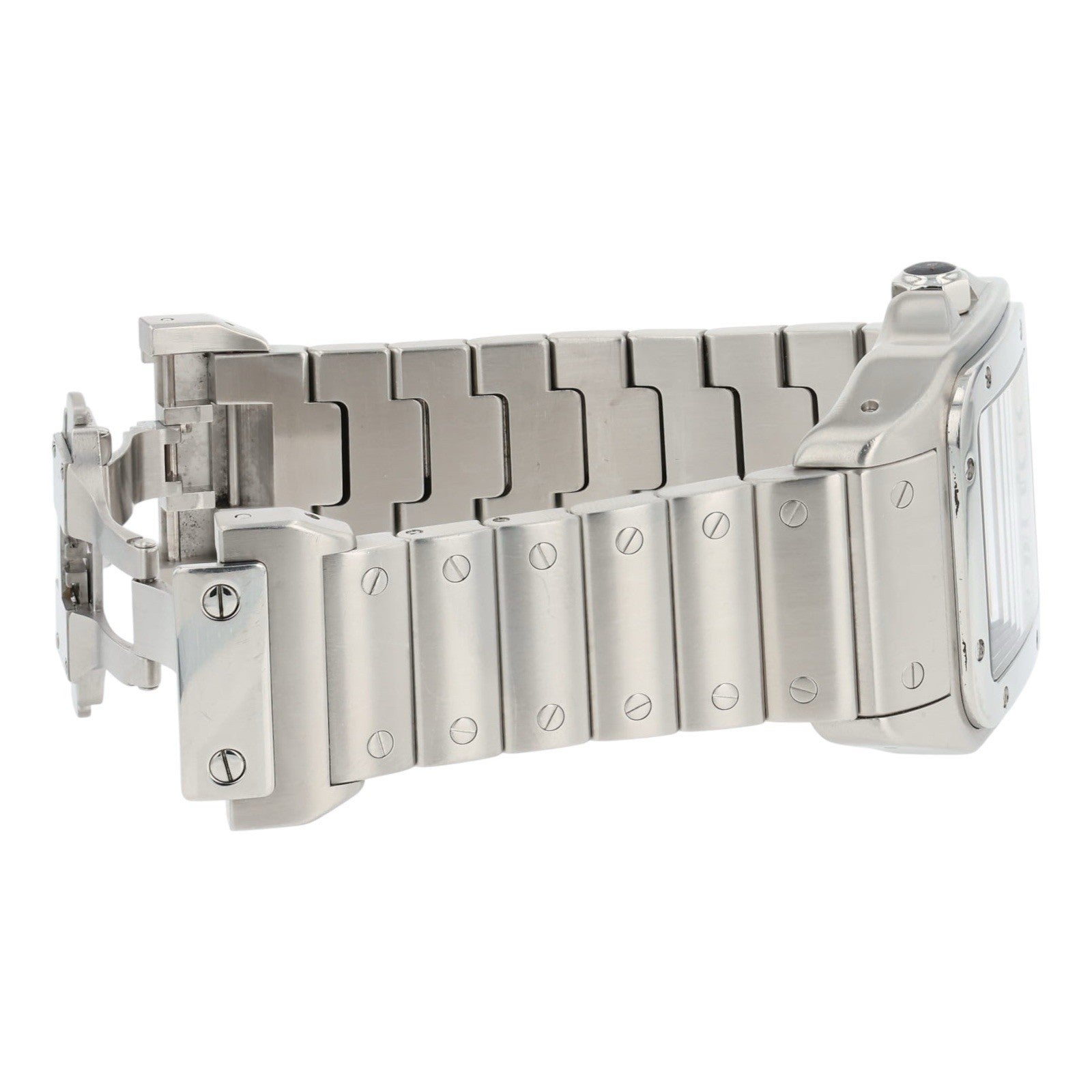 Cartier Santos 100 Stainless Steel Silver Dial 38mm Automatic Mens W20073X8