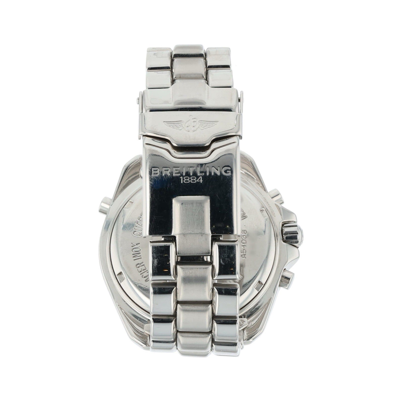 Breitling Pluton Chrono Blue Dial Stainless 41mm Quartz Men’s Watch A51038