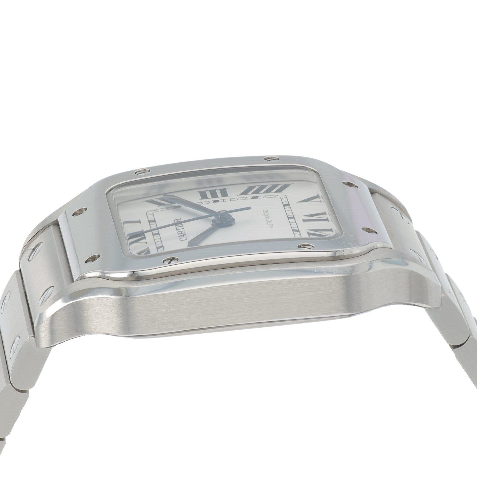 Cartier Santos WSSA0029 Automatic Stainless White Dial Midsize Unisex Watch 35mm