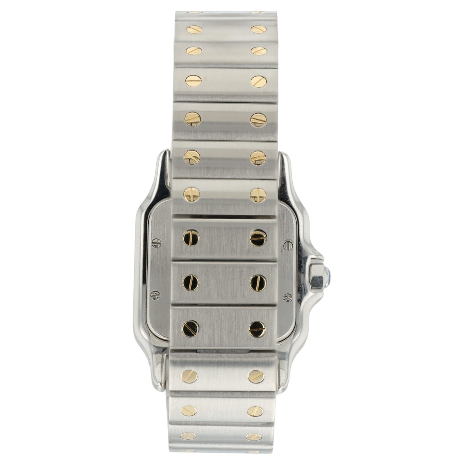 Cartier Santos Galbee Silver Dial 18k Yellow Gold & Steel 29mm Watch W20011C4