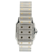 Cartier Santos Galbee Silver Dial 18k Yellow Gold & Steel 29mm Watch W20011C4