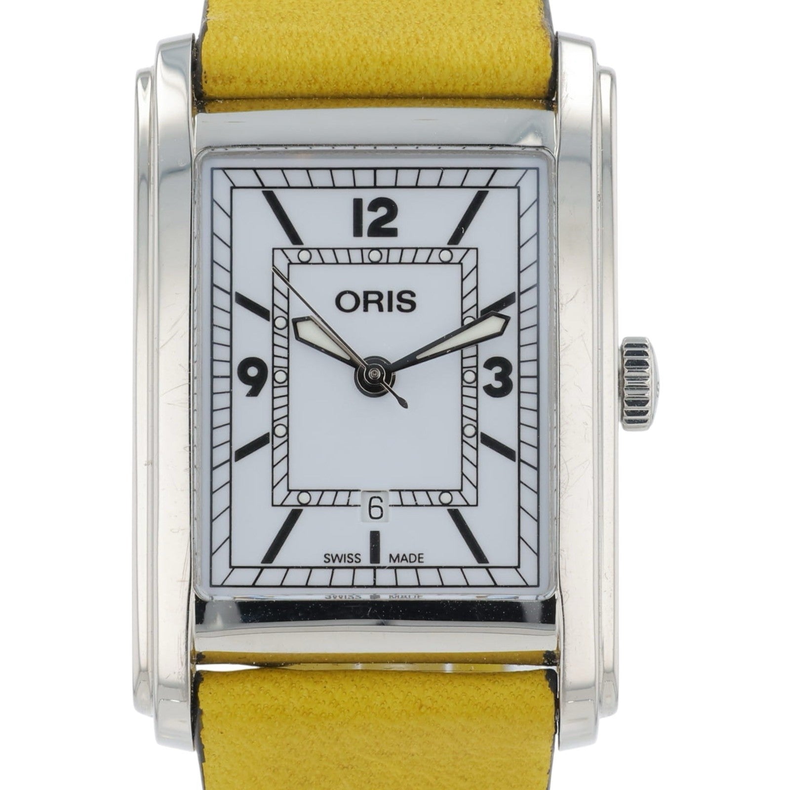 Oris Rectangular Stainless Steel White Dial 26mm Automatic Unisex Watch 7783