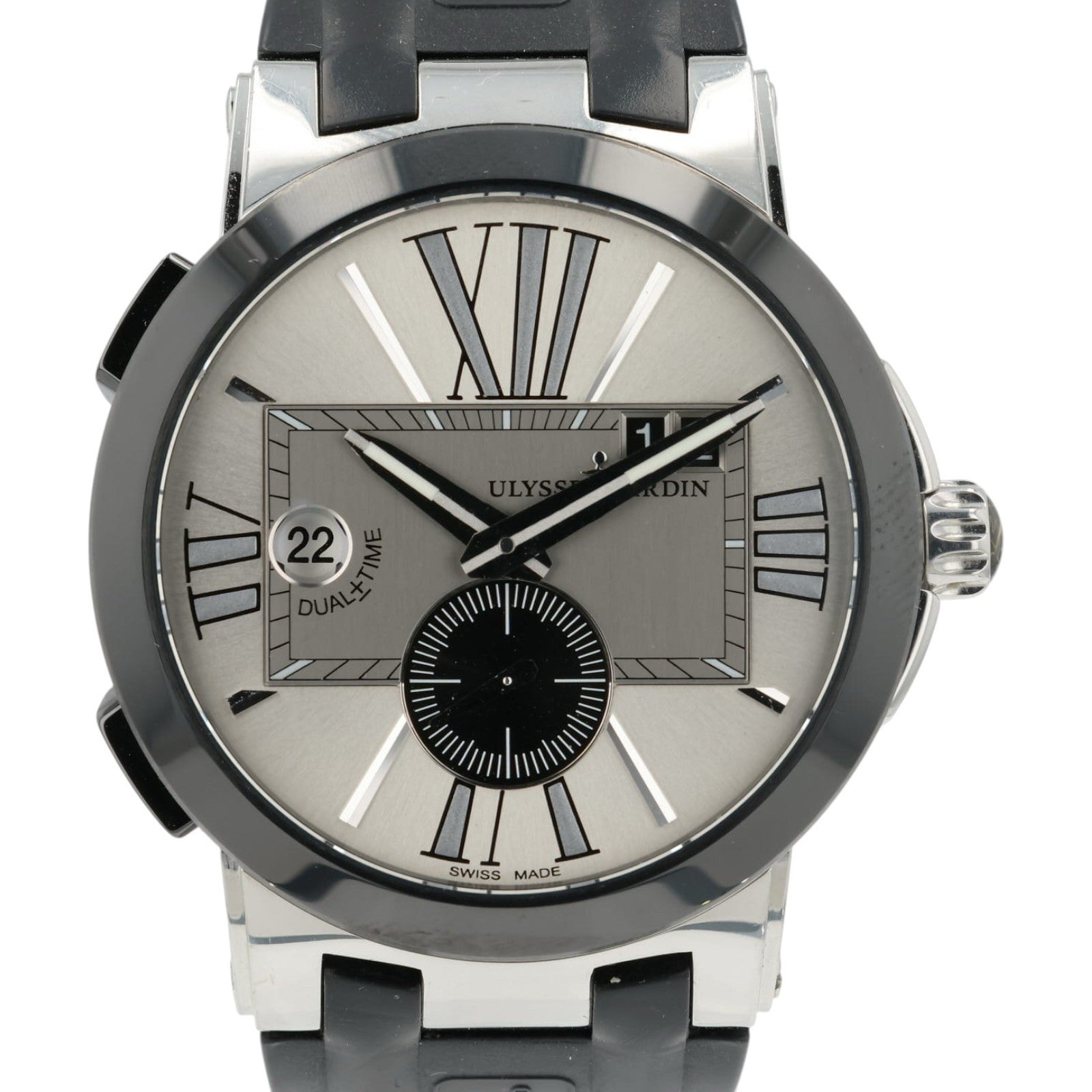 Ulysse Nardin Executive Dual Time Silver Dial Steel 43mm Automatic Men’s 243-00