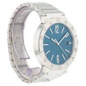 Bulgari Blue Dial Stainless Steel 41mm Automatic Mens Watch Date BB41S
