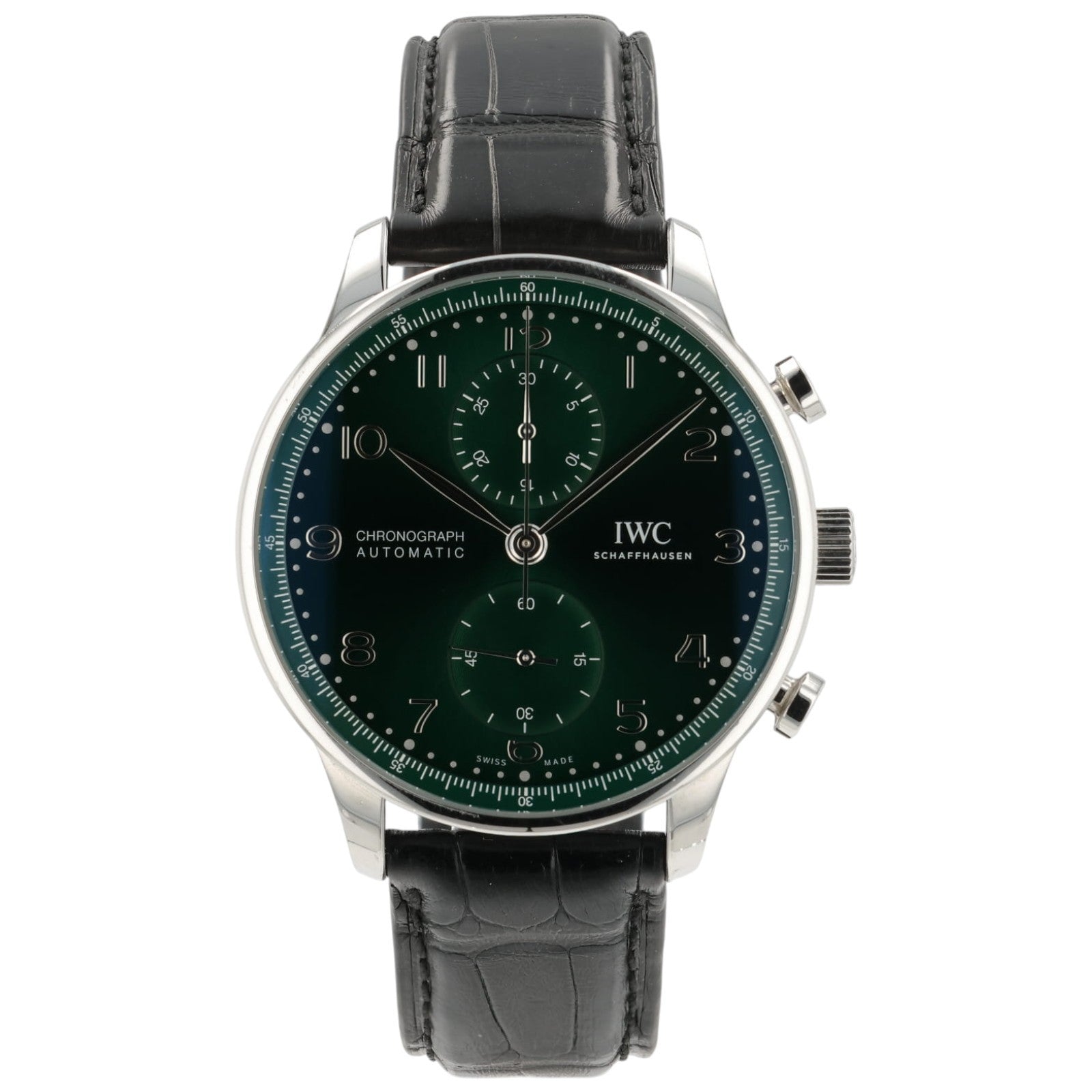 IWC Portugieser Chrono Green Dial Stainless Steel 41mm Automatic Mens IW371615