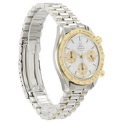 Omega Speedmaster Reduced White Dial 18k Yellow Gold & Steel 39mm Mens 175.0033