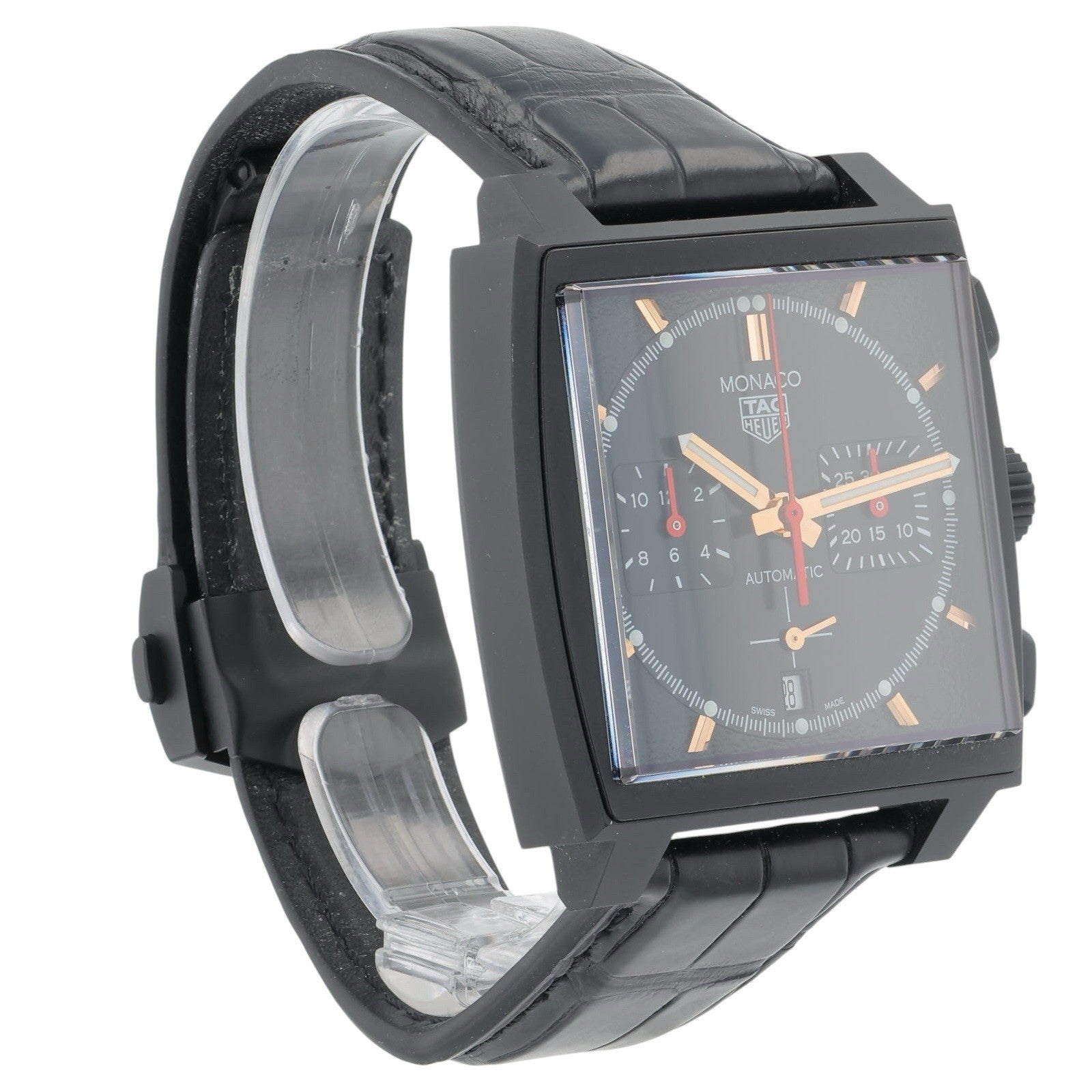 Tag Heuer Monaco Titanium Black Dial 39mm Automatic Movement Mens Watch CBL2180