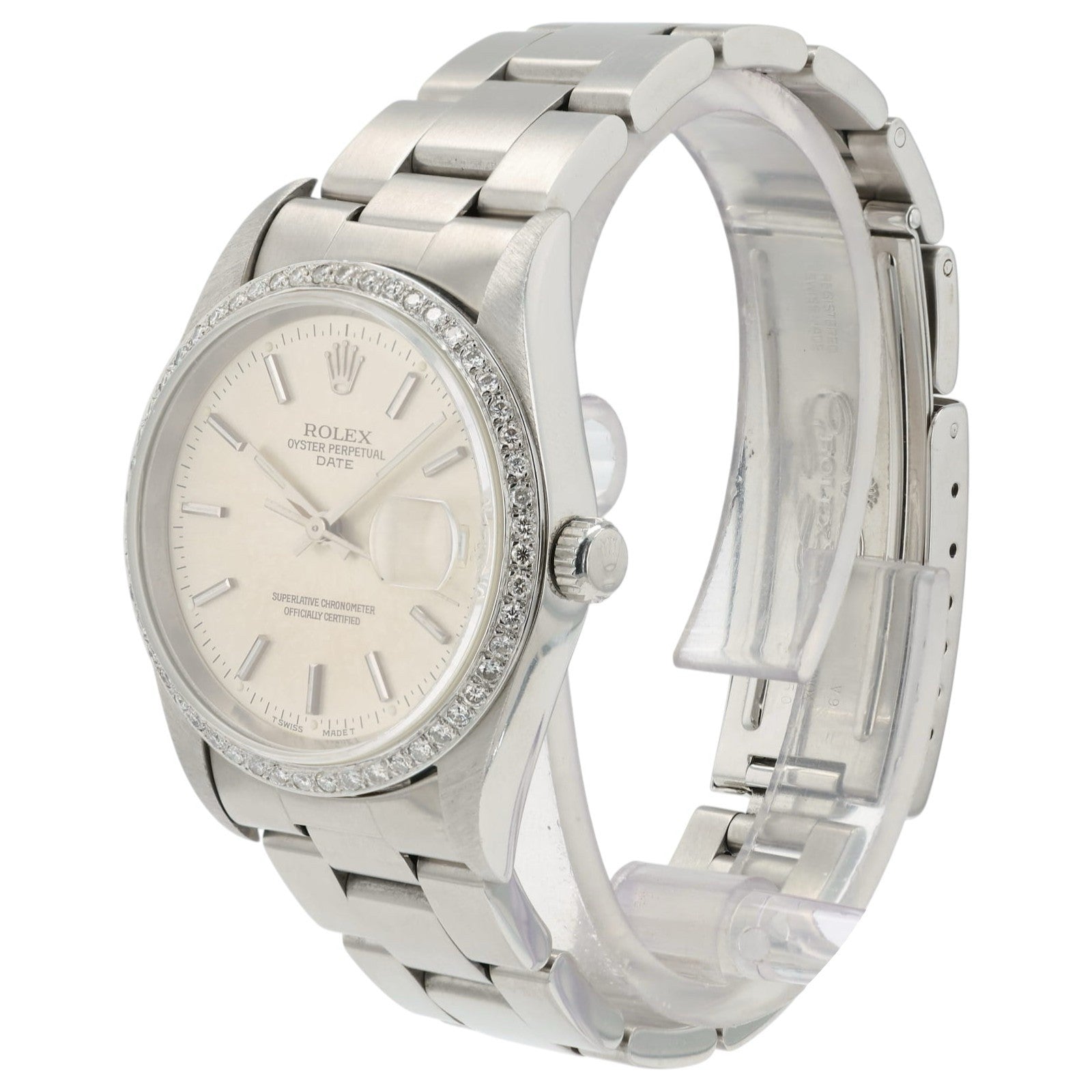 Rolex Datejust Silver Dial Stainless Steel 36mm Automatic Men’s Watch 16220