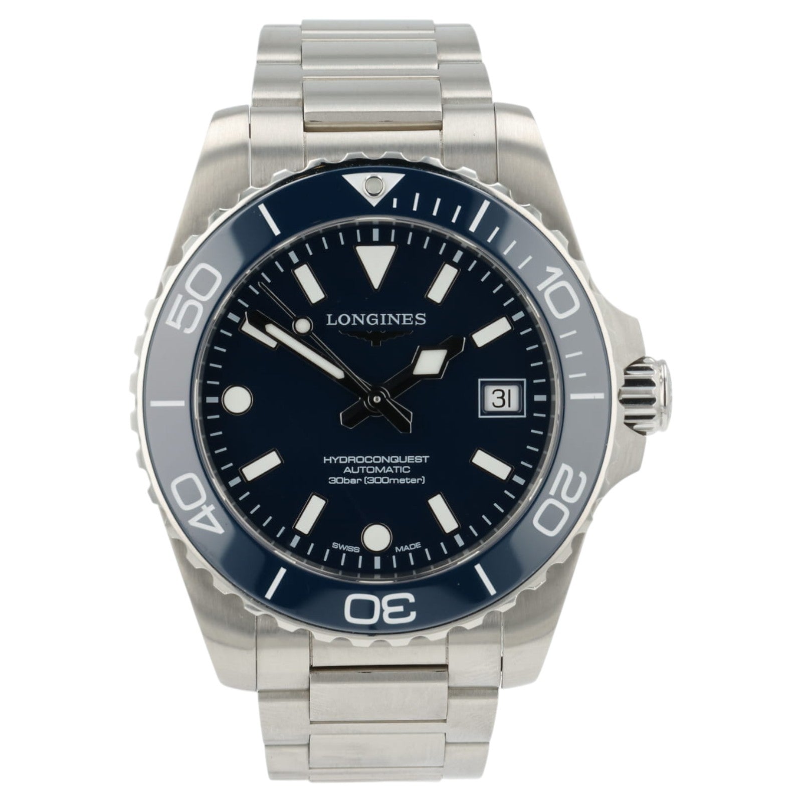 Longines Hydroconquest Blue Dial Stainless Steel 39mm Automatic Mens L3.779.4