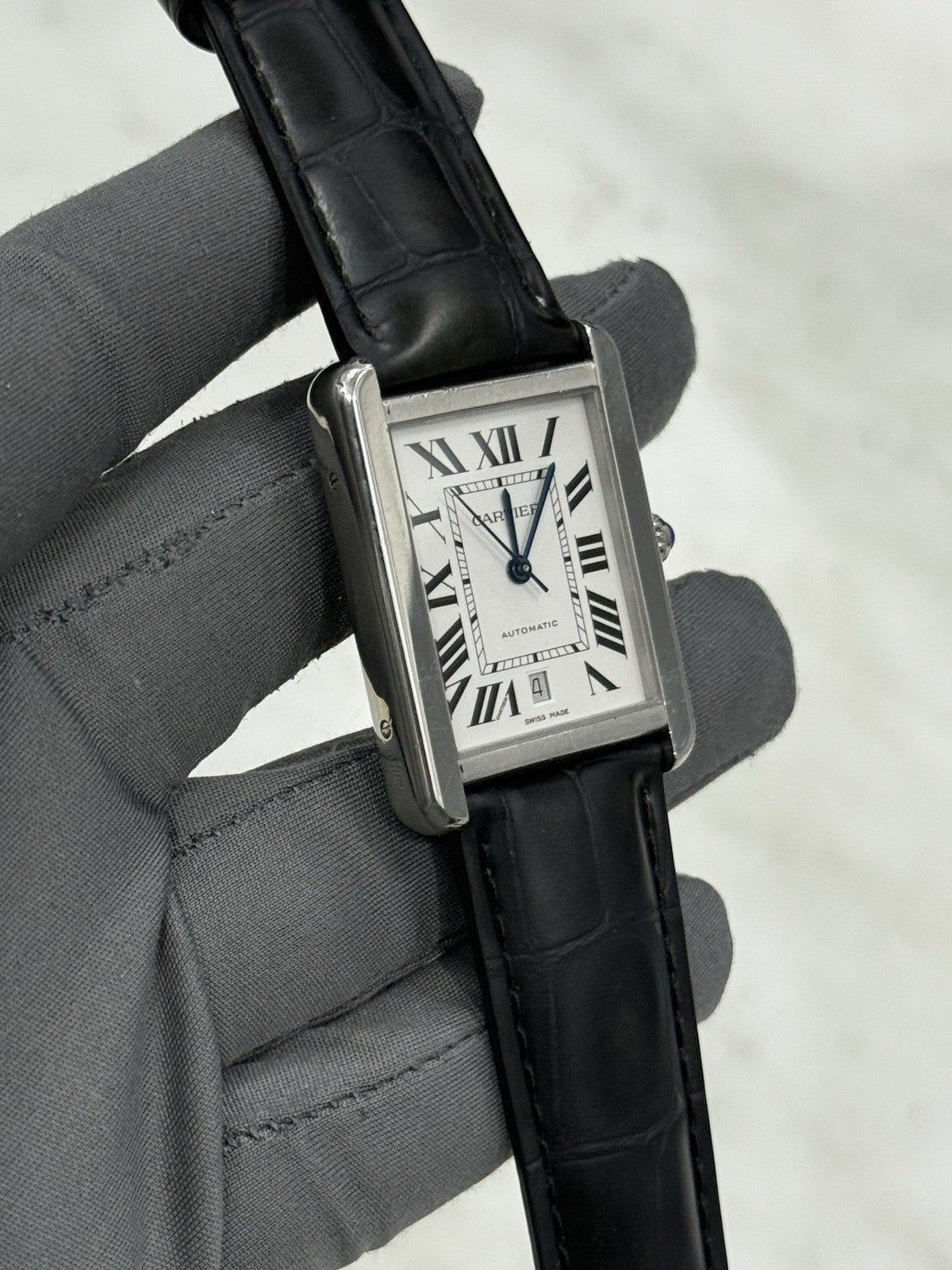 Cartier Tank Solo XL Stainless Steel 31mm Automatic Roman Mens Watch W5200028