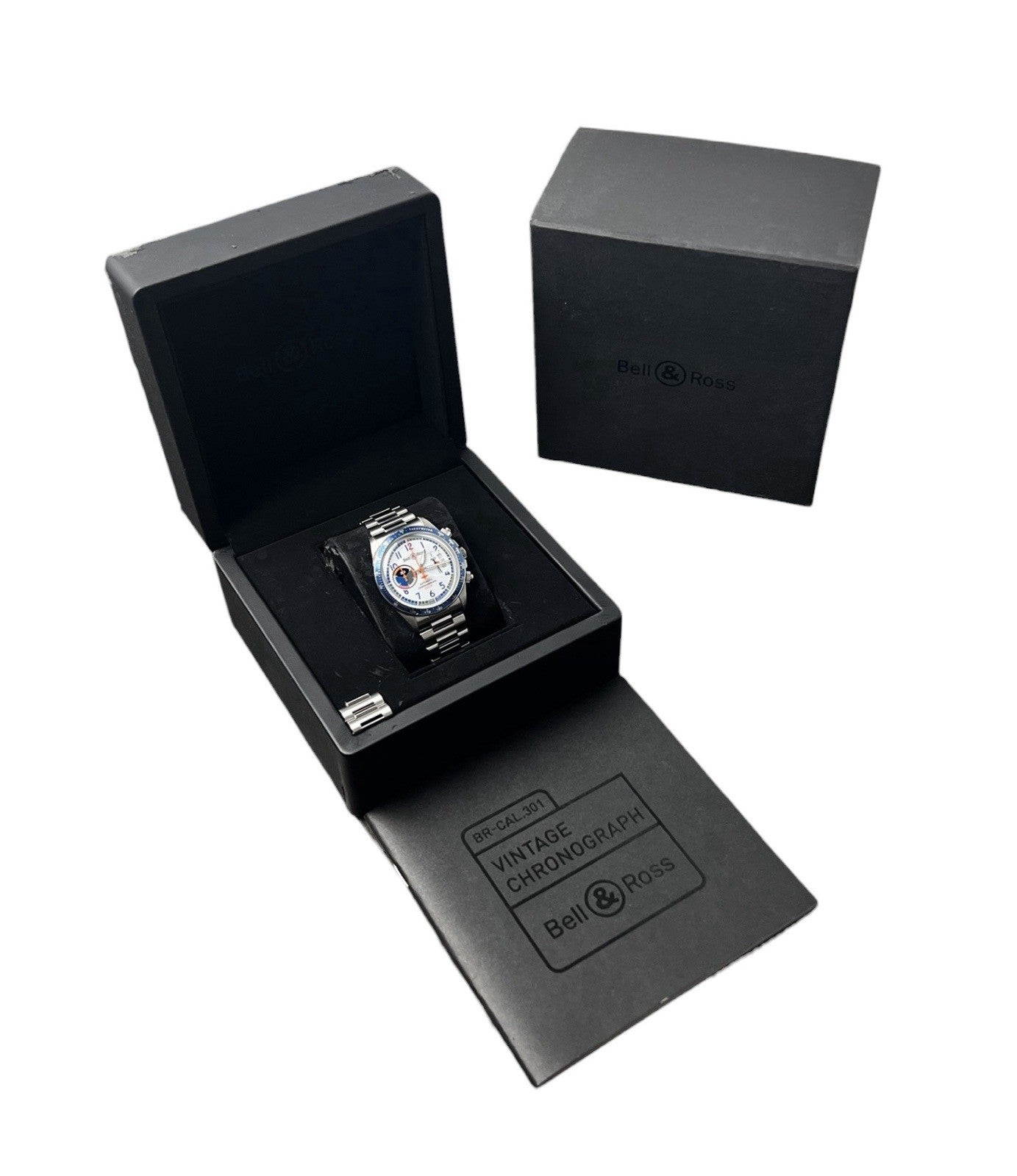 Bell & Ross Chronograph White Dial Steel 41mm Automatic Mens Watch BRV2-94-S