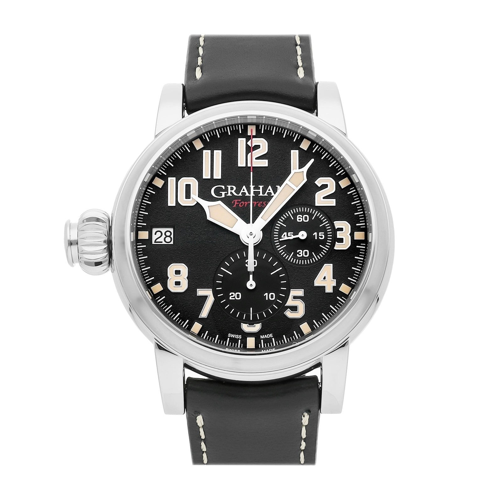 Graham Fortress Left Hand Limited Edition Steel Auto 47mm Watch 2FOAS.B01A.L127B