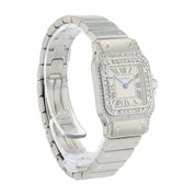 Cartier Santos White Dial Stainless Steel 24mm Quartz Women’s Watch W20056D6