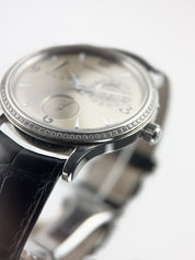 Jaeger LeCoultre Stainless Steel Diamond Bezel Automatic 37mm Watch 140.8.93.S