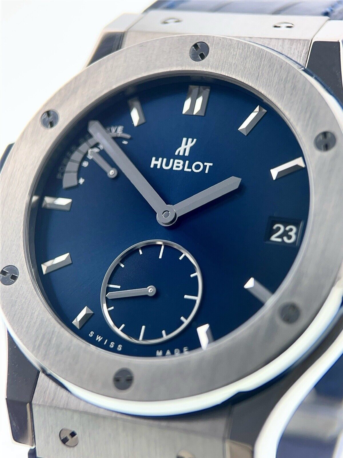 Hublot Classic Fusion Titanium Blue Dial 45mm Manual Wind Men’s 516.NX.7170.LR