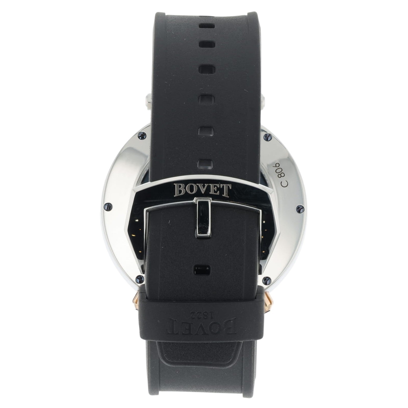 NEW 2025 Bovet Sportster Steel & Gold Black Carbon Dial 46mm Mens Watch SP0446