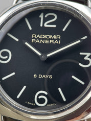 Panerai Radiomir 8 Days Stainless Steel Black Dial Hand Wind Mens Watch PAM00610