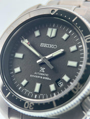 Seiko Prospex Steel Black Dial 44mm Automatic Movement Men's Watch SLA051