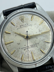 Vintage Rolex 34mm Steel Watch Oyster Perpetual Ref 1003 Case Silver Dial