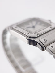 Cartier Santos Galbee Stainless Steel Silver Dial 29mm Quartz Men's Watch 1564