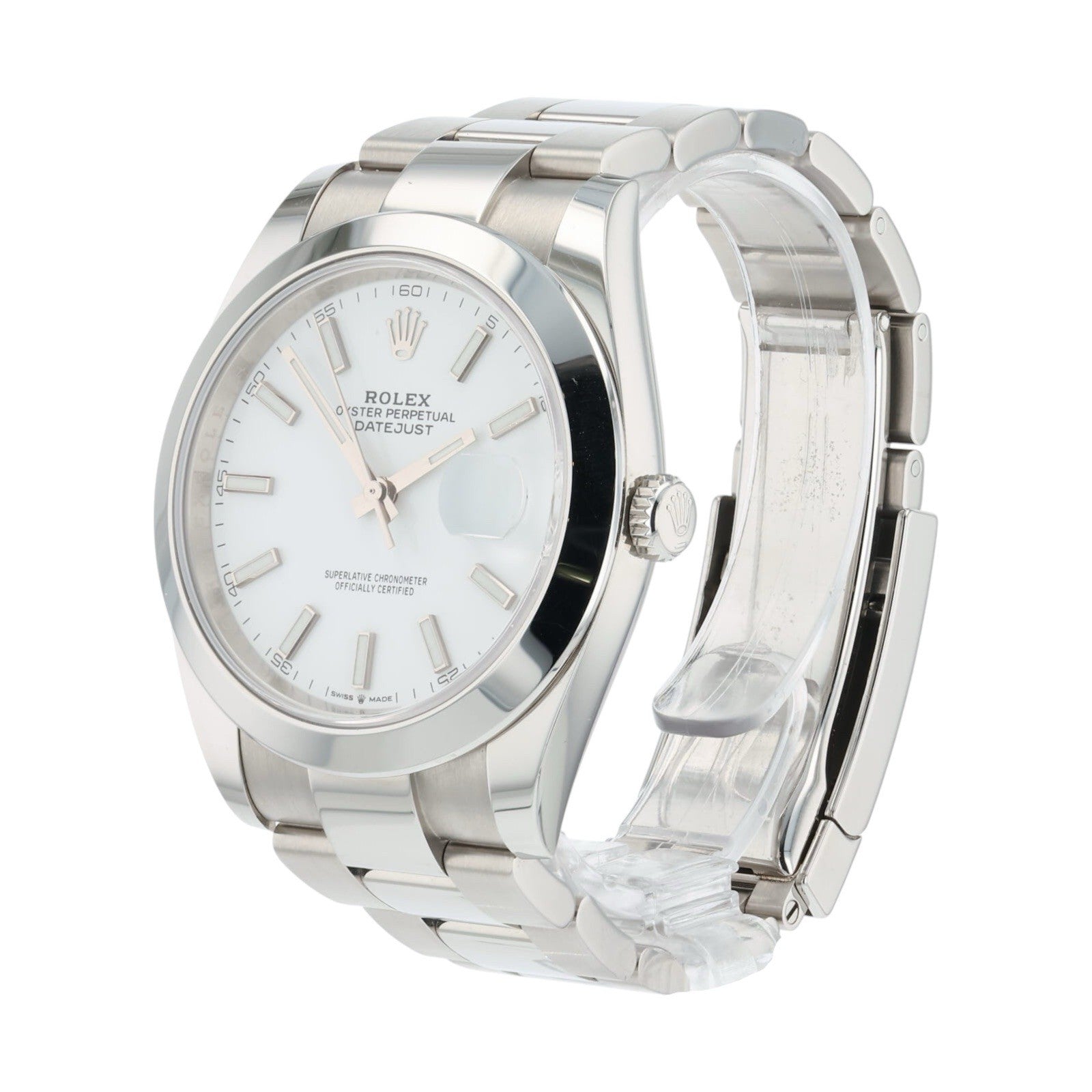 2025 Rolex Datejust 41 Stainless Steel White Dial 41mm Auto Men's Watch 126300