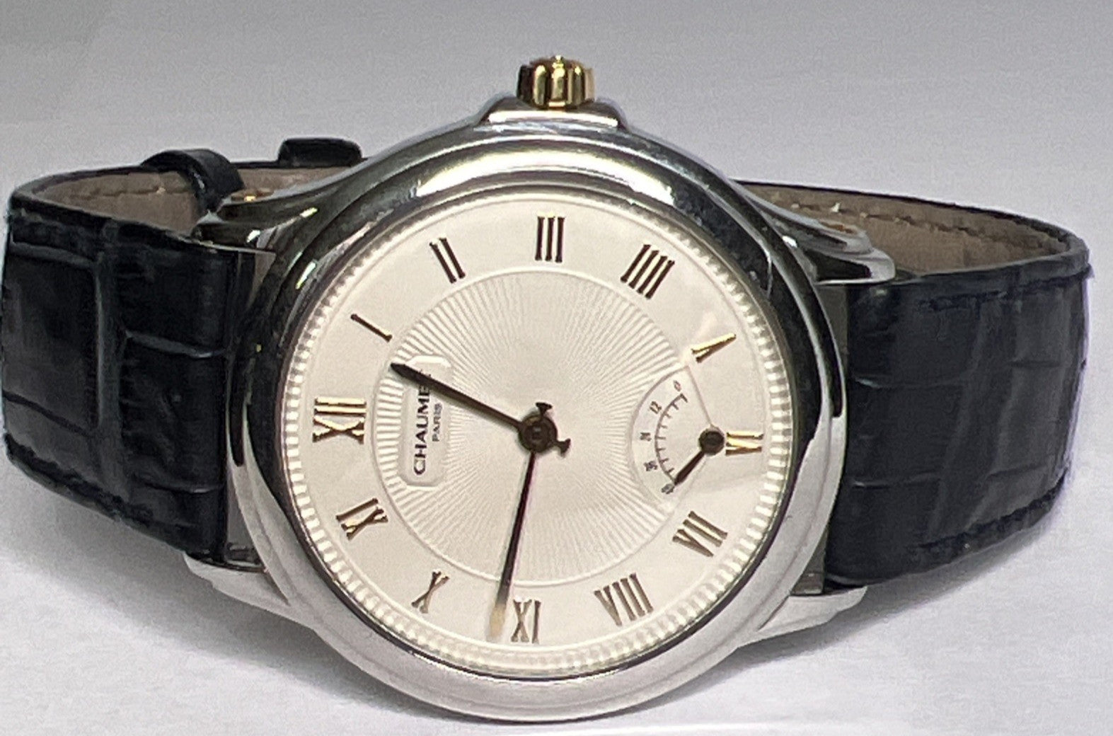 35mm Steel Chaumet Paris Automatic Watch w/ 48 Hour Power Reserve Ref. 22A-555
