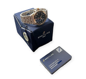Breitling Chronomat B01 Black MOP Dial 18k Rose Gold & Steel LE 42mm Mens UB0134