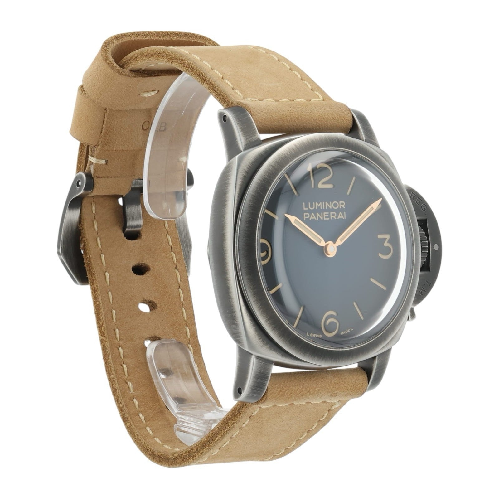 Panerai Luminor Venticinque Blue Dial Steel 44mm Manual Wind Mens Watch PAM02025