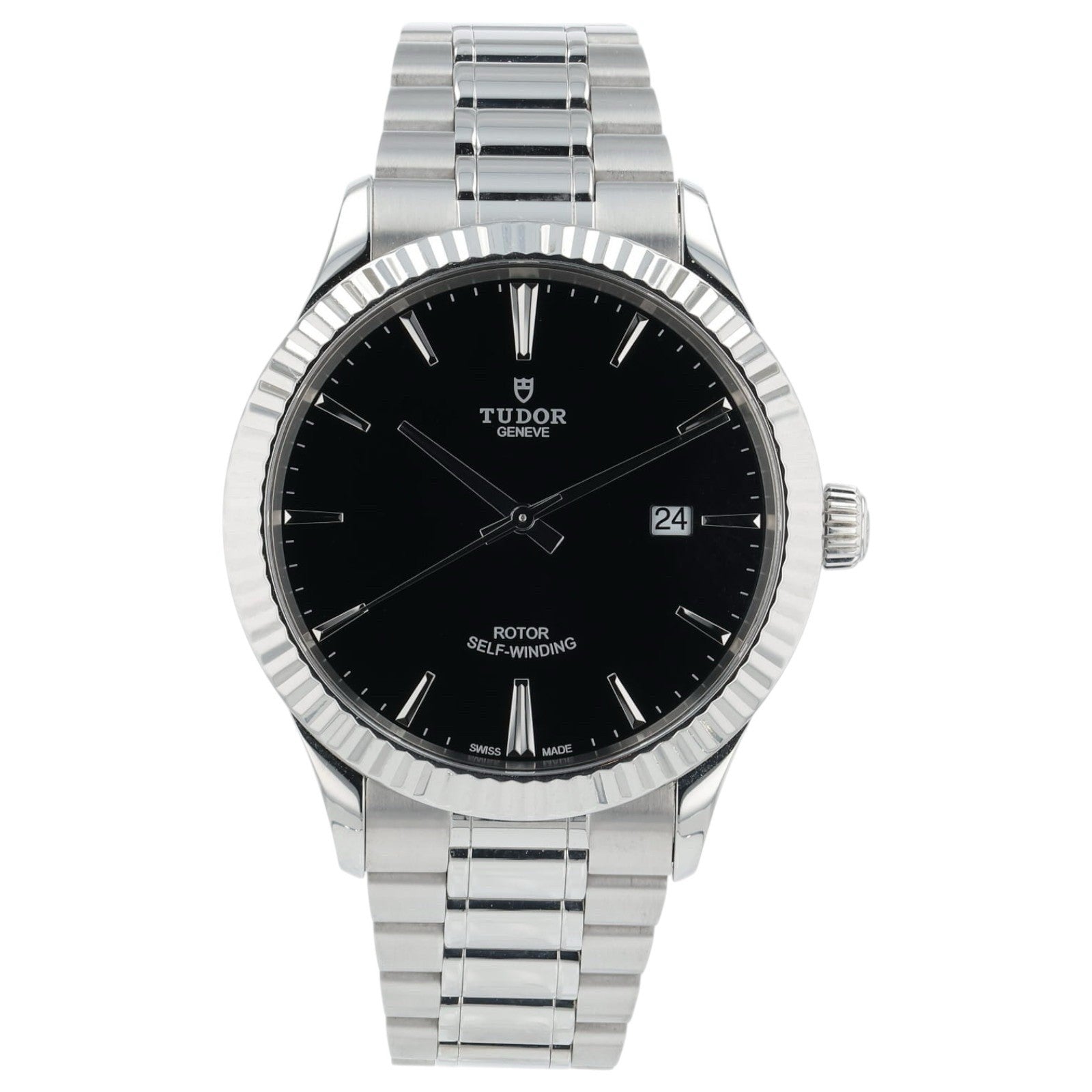 Tudor Style Stainless Steel Black Dial 41mm Automatic Movement Mens Watch 12710
