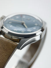 Oris Big Crown Stainless Steel Blue Dial 38mm Manual Wind Mens Watch 7786