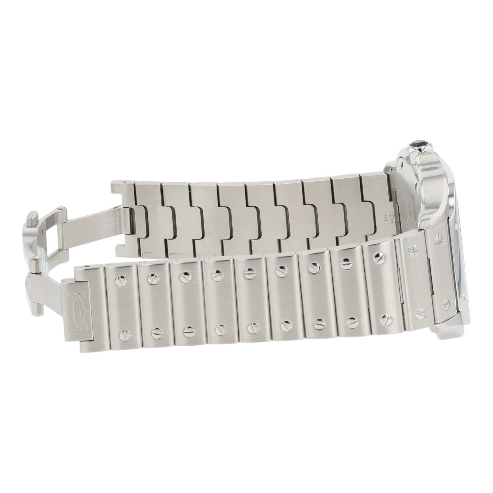 Cartier Santos Large Steel Silver Dial 39x47mm Automatic Mens Watch WSSA0018