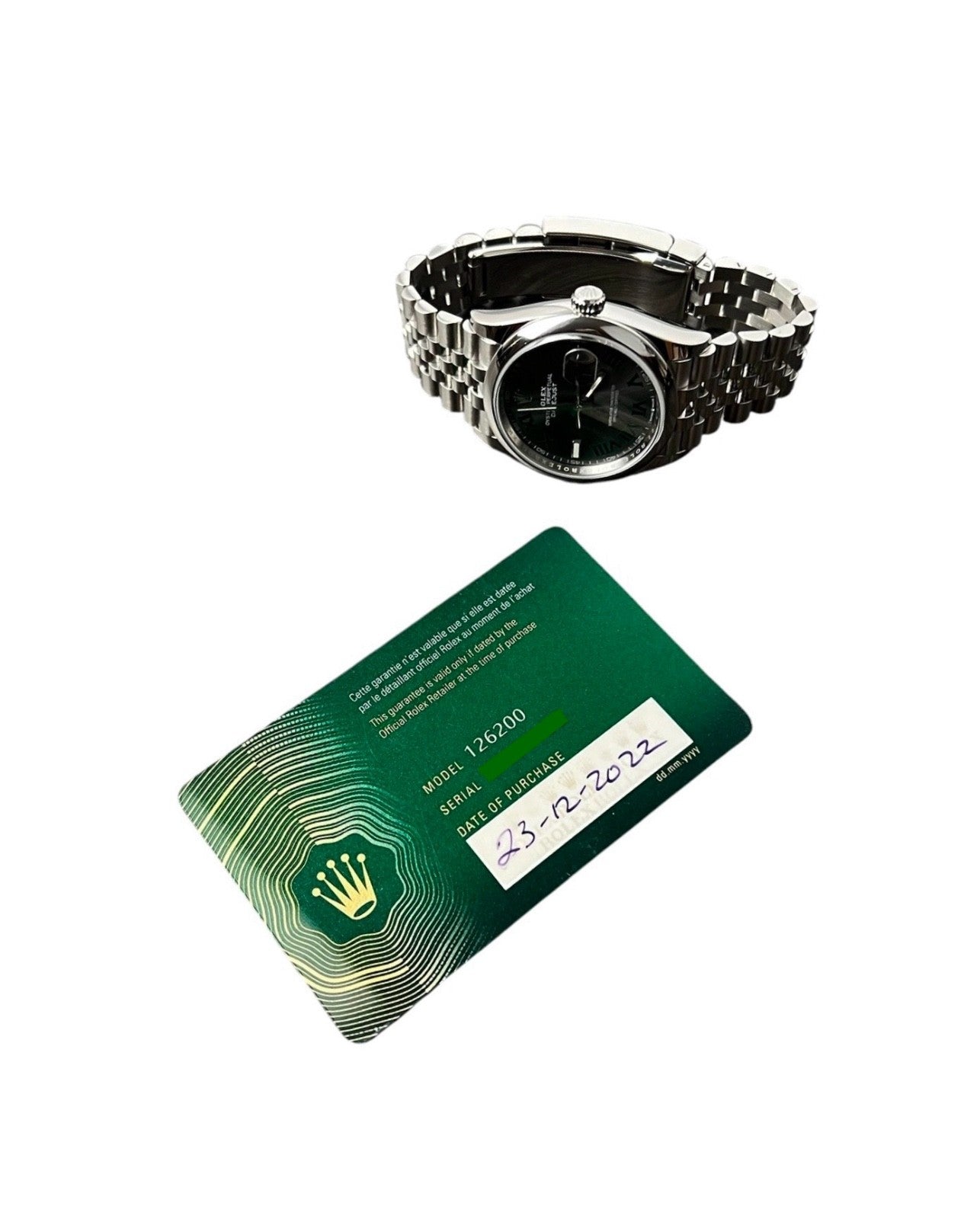 Rolex Datejust Wimbledon Gray Dial Stainless Steel 36mm Automatic Men’s 126200