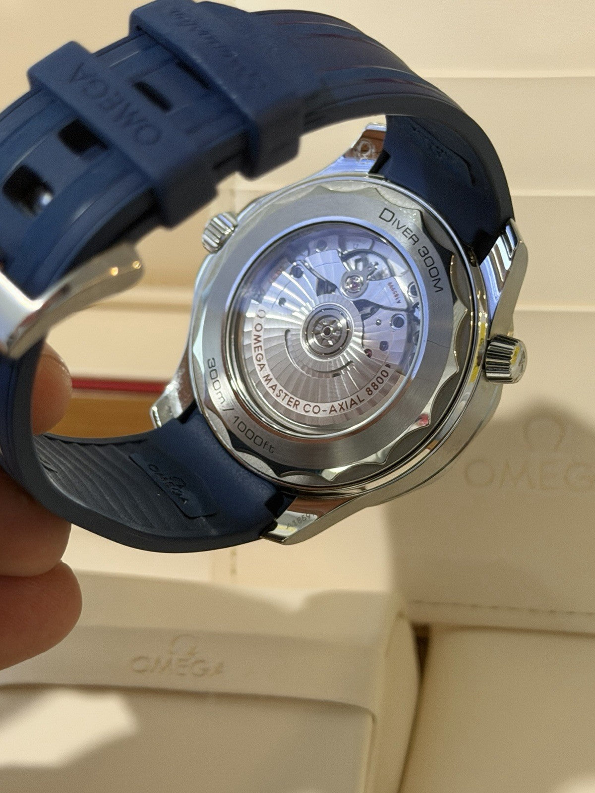 2026 Omega Seamaster Wave 300m Diver Blue Ceramic Watch 210.30.42.20.03.001