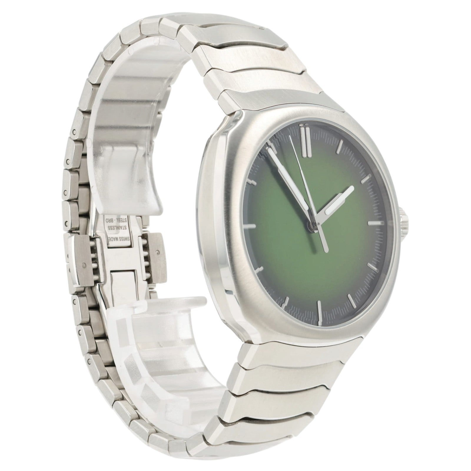 H. Moser & Cie Streamliner Green Dial Steel 40mm Automatic Mens Watch 6201-1200