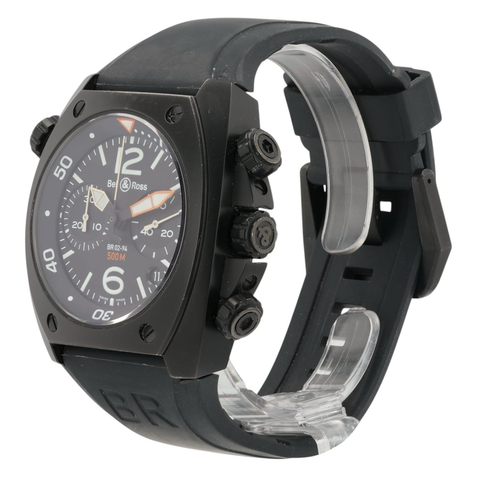Bell & Ross BR02 Black Dial Stainless Steel 44mm Automatic Men’s Watch BR02-94