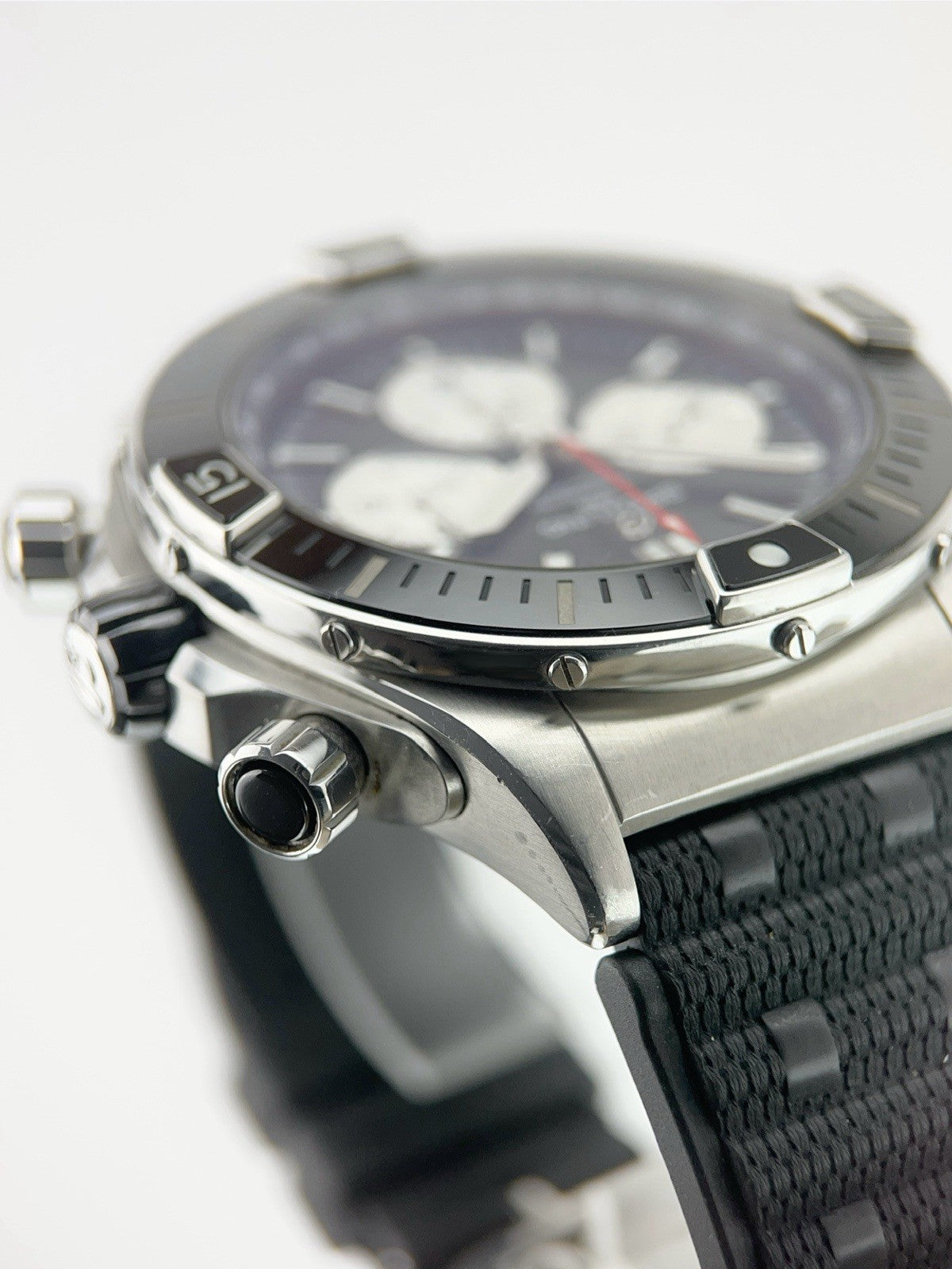 Breitling Chronomat Stainless Steel Black Dial 44mm Automatic Men's Watch AB0136