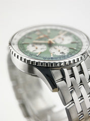 Breitling Navitimer Stainless Steel Green Dial 41mm Automatic Men’s Watch AB0139