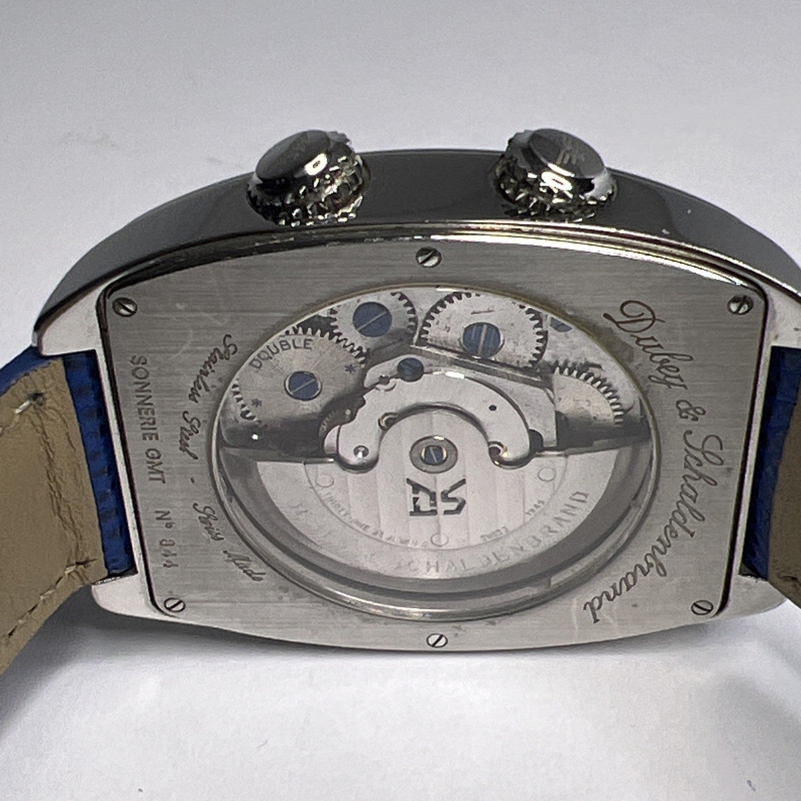 Dubey & Schaldenbrand Sonnerie Blue Dial Automatic GMT Date Swiss Watch - READ