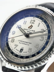 Breitling Stainless Steel Silver Dial 43mm Automatic Movement Men's Watch AB3521