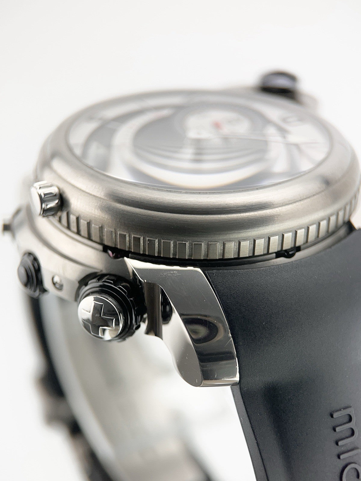 Michel Jordi Twins Titan Titanium Black Dial 48mm Auto Men’s Watch - Full Set