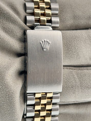 Rolex Oyster Perpetual Gold & Steel Silver Dial 34mm Automatic Men's Watch 15053