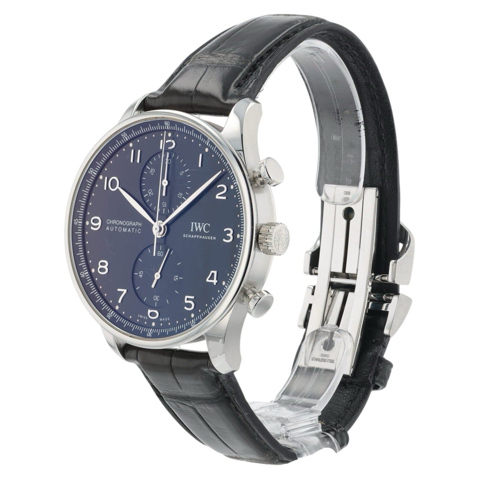 IWC Portugieser Chronograph Black Dial Steel 41mm Automatic Men’s Watch IW371609