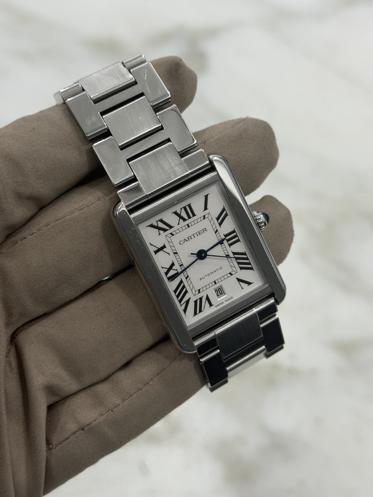 Cartier Tank Solo XL 3515 Stainless Steel 31mm Automatic Watch W5200028