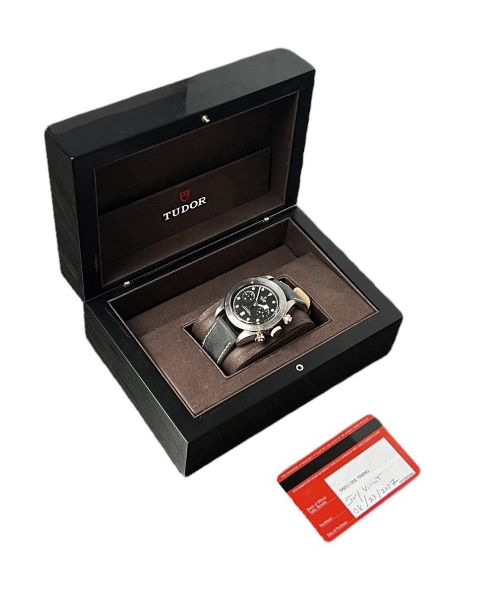 Tudor Black Bay Chrono Stainless Steel Black Dial 41mm Automatic Men’s 79350