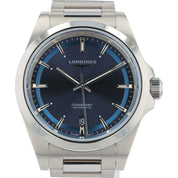Longines Conquest Stainless Steel Blue Dial 38mm Automatic Mens Watch L3.720.4
