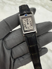 Cartier Tank Basculante Small 25 x 22mm Quartz Steel W1011158 Selling As-Is