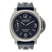 Panerai Luminor Marina 8 Days Titanium Black Dial 44mm Manual Wind Mens PAM00564