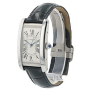 Cartier Tank Americaine Silver Dial Stainless Steel 26mm Auto Watch WSTA0018